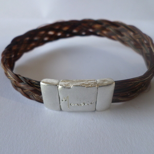 bracelet en soies de cheval Alezan Argent antique 39€