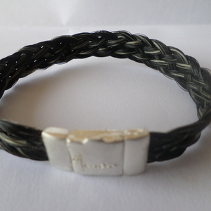 bracelet en soies de cheval Tornado Argent antique 39€